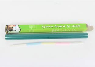 AweStuffs 200 cm Greenboard Self Adhesive Sticker with 5 Colorful Chalks Self Adhesive Sticker