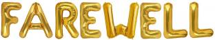 De-Ultimate Solid Golden Color Popular And Trending Name (Farewell) 3D Foil Letter Balloon
