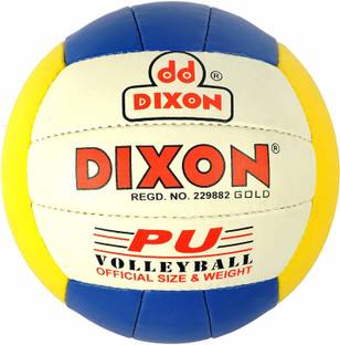 DIXON VB-BUYW01 Leather Volleyball, Standard (Blue) Volleyball - Size: 5