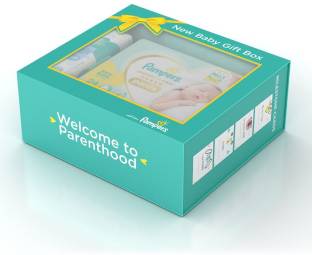 Pampers Premium Gift Box New Baby Cotton like soft Diapers with Wetness Indicator