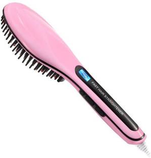 PRL TRADERS 3 in 1 Ceramic Fast Electric Comb Hair Straightener Brush for Women Hair Straightener Brush 3 in 1 Ceramic Fast Electric Comb Hair Straightener Brush for Women Hair Straightener Brush (Pink) Hair Straightener