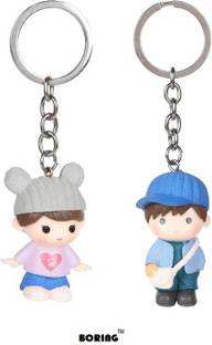 BORING Romantic-Cute-Cartoon-Lovers-Couple-Keychain Key Chain