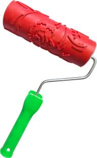 Decor now Peony 7 inch roller Pattern-1 Imported Rubber Paint Roller with Handle For Wall Decor Paint Roller