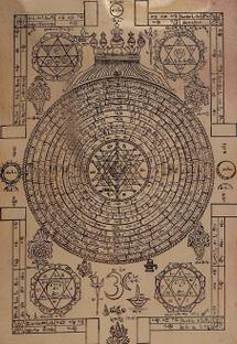 SUBHASHINI Sri Yantram Sampoorna Shree Chakram (Telugu) Copper Yantra