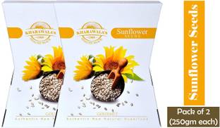 KHARAWALA'S Healthy and Nutritious (Sunflower Seeds) Pack of 2-500 gms (250 gms each) Sunflower Seeds