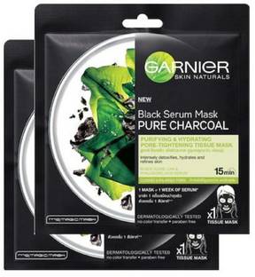 GARNIER Black Serum Mask Pure Charcoal (Pack of 2)