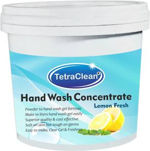 TetraClean Hand Wash Concentrate Powder for Hand Wash Gel in Lemon Fresh Hand Wash Bottle