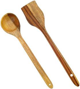 HomEnrich Cooking Spoons | Baking Spoons | Ladle | Spatula | Wood Ladle | Wood Spatula | Wood Spoons | Wooden Spatula | Wooden Ladle Kitchen Tool Set