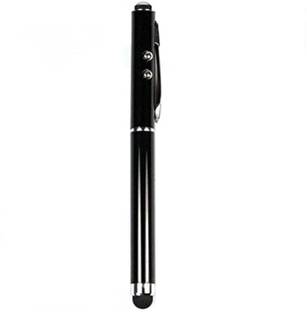 Vinayakart 4 in 1 Stylus Pen with inbuilt Laser, Torch, Ball Point Pen (Black) Stylus