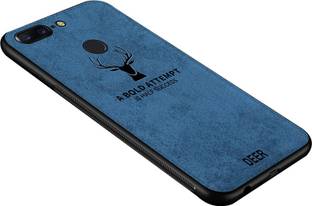 MOBILOVE Back Cover for OnePlus 5T | Deer Pattern Cloth Texture Leather Finish Soft Fabric Hybrid Case