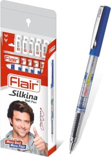 FLAIR Silkina 0.7 mm Ball Pen Box Pack | Soft Grip For Better Hold | Fine Writing Ball Pen