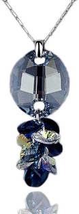 Tinera Trends Platinum Swarovski Crystal Metal Pendant