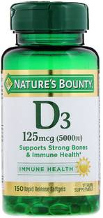 Nature's Bounty D3, Immune Health,150 Rapid Release Softgels