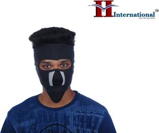 H International Black Bike Face Mask for Men & Women