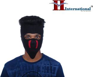 H International Black Bike Face Mask for Men & Women