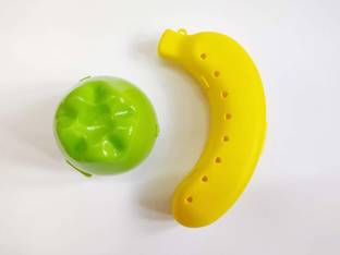 DOVEAZ Fruits Banana Case And Apple Case 2 Containers Lunch Box