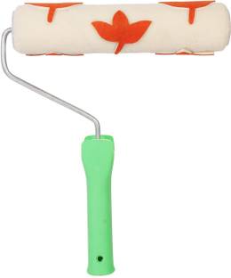 JAI BRUSH INDUSTRIES 9 Inches Rose Designer Pattern Roller Brush for Wall Painting JAI_007 Paint Roller
