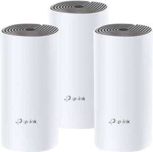TP-Link Deco E4 (3-Pack) Mesh Router 2.4 GHz, 5 GHz 1200 Mbps Wifi Speed Dual Band Internal Antenna Ethernet (Cable Broadband)