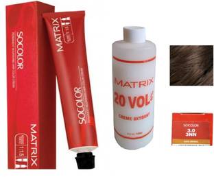 MATRIX permanent cream hair color with oxydant developer , Dark brown