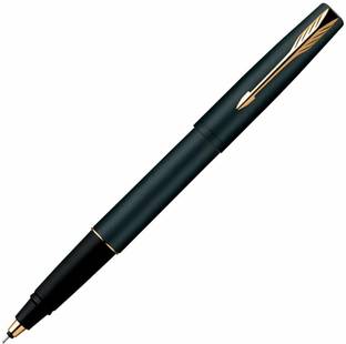 PARKER Frontier Matte Black Roller Ball Pen Gold Trim Roller Ball Pen