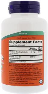 Now Foods Zinc Glycinate, 120 Softgels