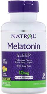 Natrol Melatonin, Maximum Strength, Citrus Flavor , 10 mg, 100 Tablets