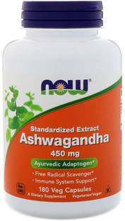 Now Foods Ashwagandha, 450 mg, 180 Veg Capsules