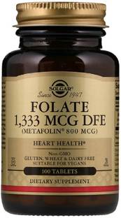 Solgar Folate as Metafolin, 800 mcg, 100 Tablets