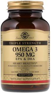 Solgar Omega-3, EPA & DHA, Triple Strength, 950 mg, 50 Softgels
