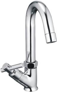 DRIZZLE Swan Neck Pillar Cock Tarim Brass Faucet Set