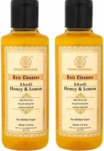 KHADI NATURAL Ayurvedic Honey and Lemon Hair Cleanser Pack of 2