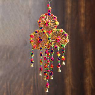 Flipkart SmartBuy Handcrafted Decorative Colorful Wall/Door/Window Hanging Bells Decorative Showpiece  -  66 cm