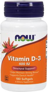 Now Foods Vitamin D-3, 400 IU, 180 Softgels
