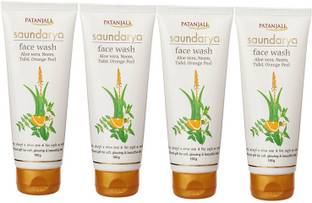 PATANJALI  Aloe vera, Neem Tulsi, Orange Peel 100g Each Face Wash