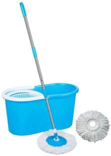 cleanmuk 360 degree easy spin magic mopset with 3 microfibre head refills Mop Set