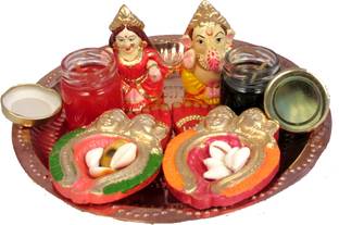 सुनीनो Diwali pooja kit with Laxmi Ganesh तांबा