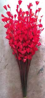 NARAYANI NATURAL HANDMADE LILY Red Lily Artificial Flower