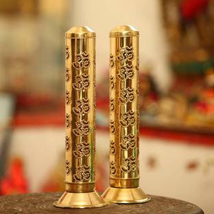 Real Craft Brass Agarbatti Stand Incense Holder Set of 2, Combo set Brass Incense Holder Set