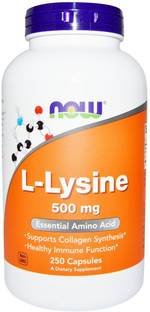 Now Foods L-Lysine, 500 mg, 250 Capsules