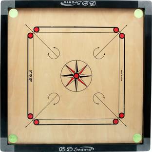 Bd sports Small size carrom board with coinset, striker and powder 50.8 cm Carrom Board