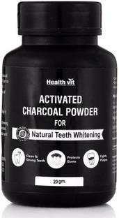 HealthVit Activated Charcoal Powder 20gm for Natural Teeth Whitening