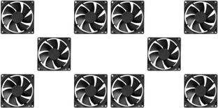 Electronic Spices PACK OF 10 DC 12V Cooling Fan for PC Case, CPU Cooler Radiator (Black) Cooler