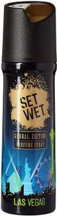 SET WET Global Edition Las Vegas Perfume Spray 120ml Perfume Body Spray  -  For Men