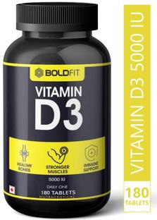BOLDFIT Vitamin D3 5000 IU Supplements for Bones, Muscles & Immunity