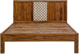 APRODZ Solid Wood King Bed, 218 cm x 203 cm (7.15 ft x 6.66 ft)