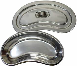 MEDSOR IMPEX Kidney Tray with Lid Stainless Steel Dishes (6 Inch) Reusable Kidney Dish