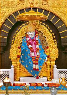 Shirdi Sai Baba Wall Paper/Wall Sticker Without Frame for Home Decor Paper Print