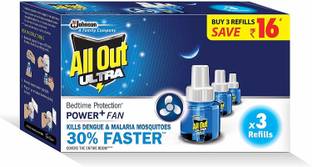 All Out Ultra Power+ FAN (3 refills pack) Mosquito Vaporiser Refill