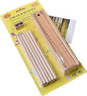 Xydrozen ®Scale Standard Wooden Colour Pencil Box Pencil