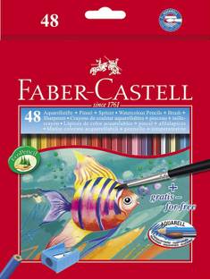 FABER-CASTELL Aquarelle Water 48 Shades Round Shaped Color Pencils